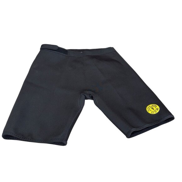 Golds Gym Black Neoprene Workout Shorts SZ L/XL Lifting Cycling Compression - Picture 1 of 6
